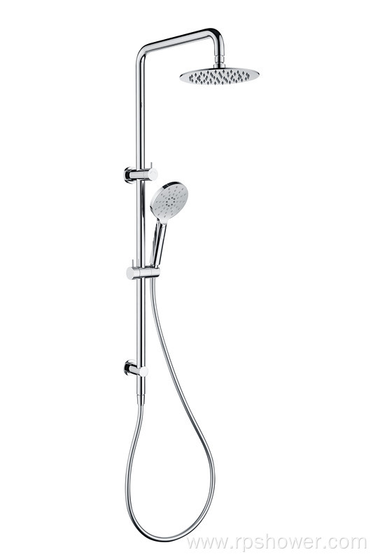 Chrome-plated Brass Wall-mounted Shower Set