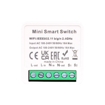 Bingoelec Universal DIY 2-Way 16A Wifi Control Mini Smart Switch Módulo para accesorios eléctricos de inicio inteligente