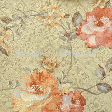 Levinger 3D PVC Decorative Beautiful Nature European Floral Wallpaper