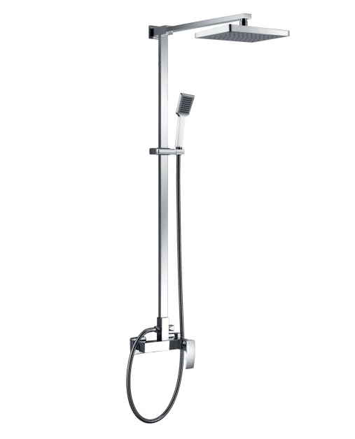 shower mixer with double shower head