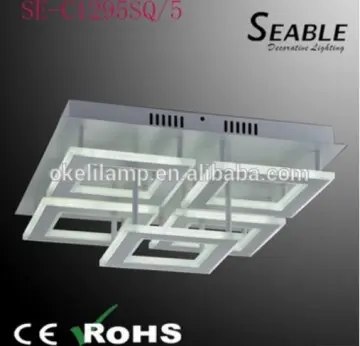 Matt white/black acrylic and aluminium LED ceiling lamp