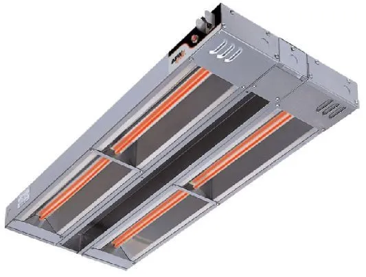 Dual infrared strip heaters w/ lights