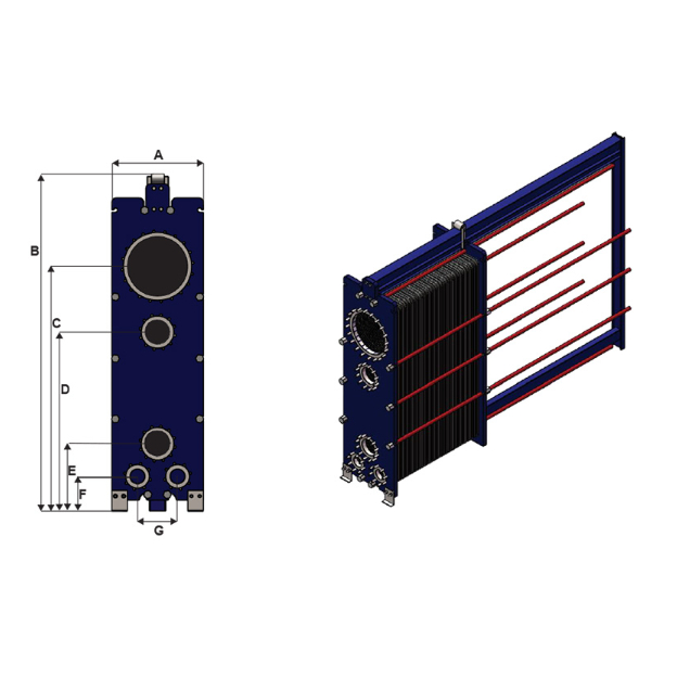 Trocador de calor de placa de junta para aquecedor de água condensador