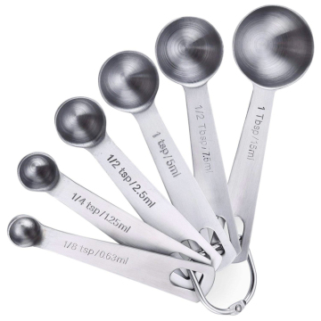 Stainless Steel 6 Piece Measuring Spoons Set