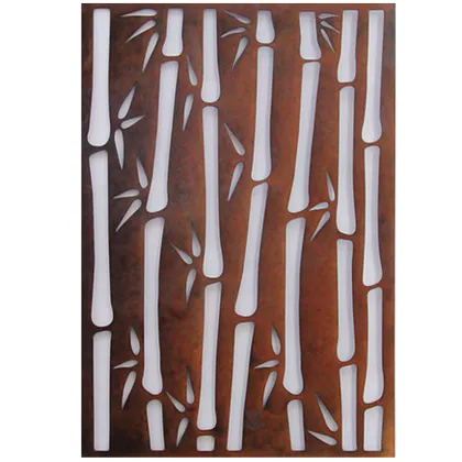 Bamboo Pair Metal Wall Art Panels