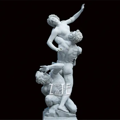 High Quality cultured marble man lady sculpture life size apollo and daphne statue