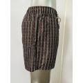 Brown Men's Beach Shorts With Vintage Pattern