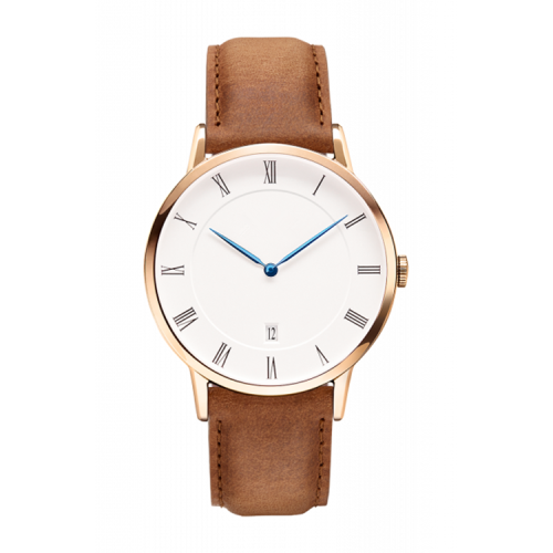 Unisex Quartz klockor med svarta / bruna band