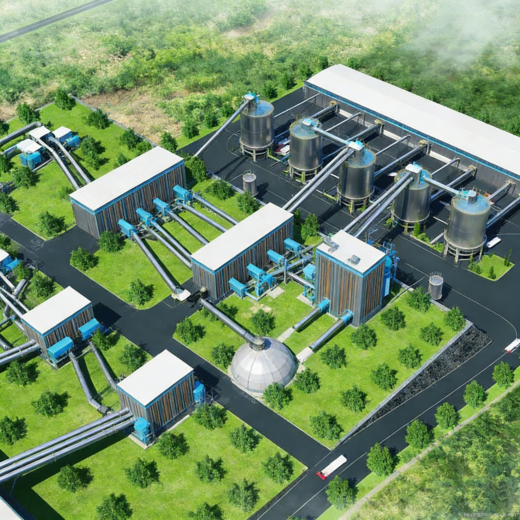 Зялёная экалагічна чыстая лінія па вытворчасці каменных запаўняльнікаў