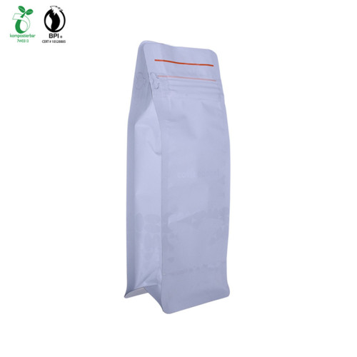 Front Ziplock Doypack Square Bottom Plastic Bag With Environmental Green Material