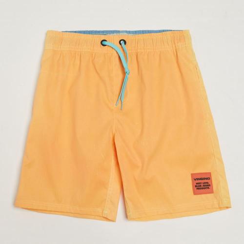 Boy's pure color print beach shorts