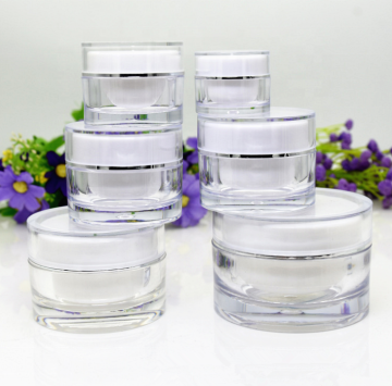 Gold and White Acrylic High-End Cosmetic Jar - 5g Body Lotion Container
