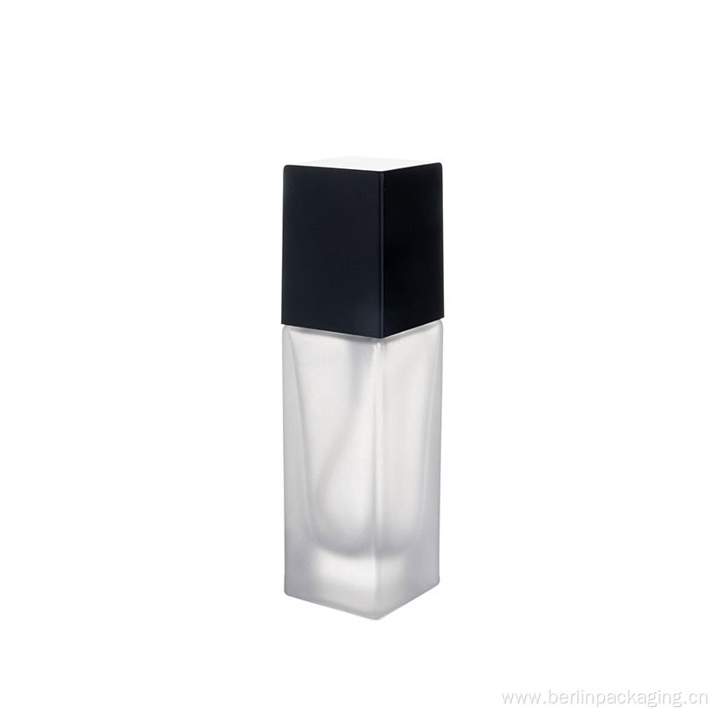 Frosted Square Glass Essential Oil Bottle