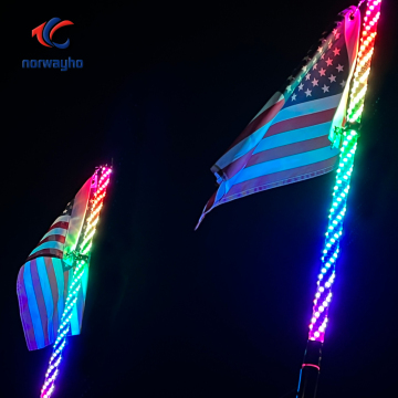 High Brightness IC Color LED Whip Flagpole for ATV UTV