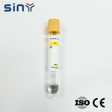 Tubo de recolección de sangre de cápsula amarilla de 6 ml con gel