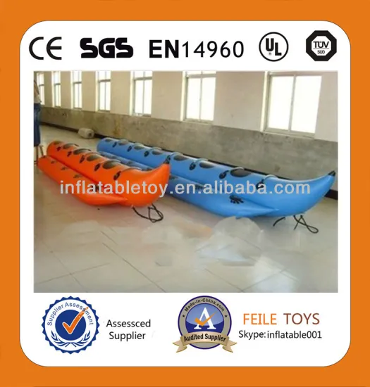 Hot sale inflatable colorful banana water boat