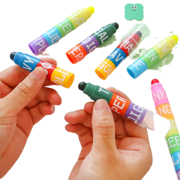 6-Color Retro Bullet Highlighter Pen Set for Graffiti and Art