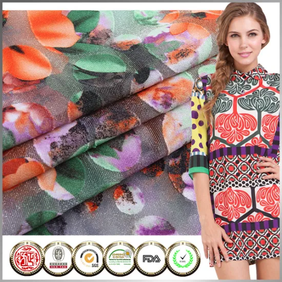 Hot Selling Oeko-Tex Standard 100 Digital printing Elastic fabric knitted