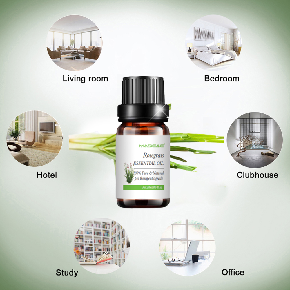 Water-Soluble Rose Grass Essential Oil For Aroma Diffuser