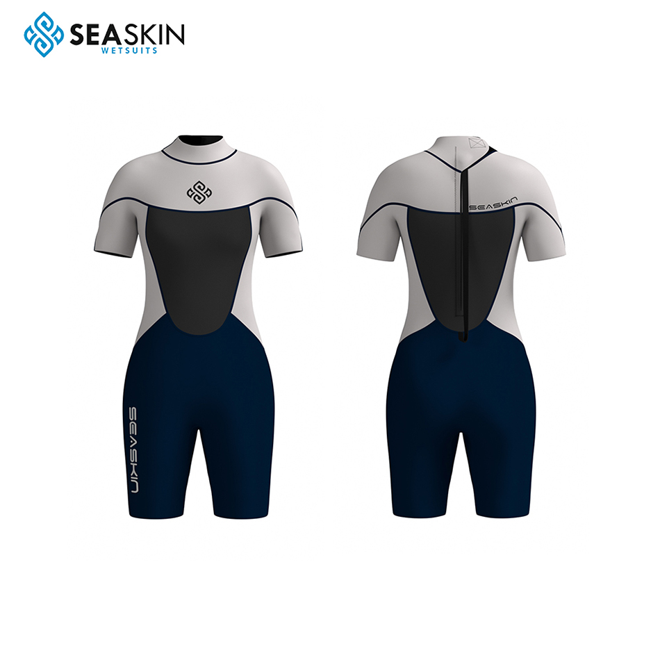 Seaskin Eco-Frendly Customizable Lear Zip Shorty Wetsuit