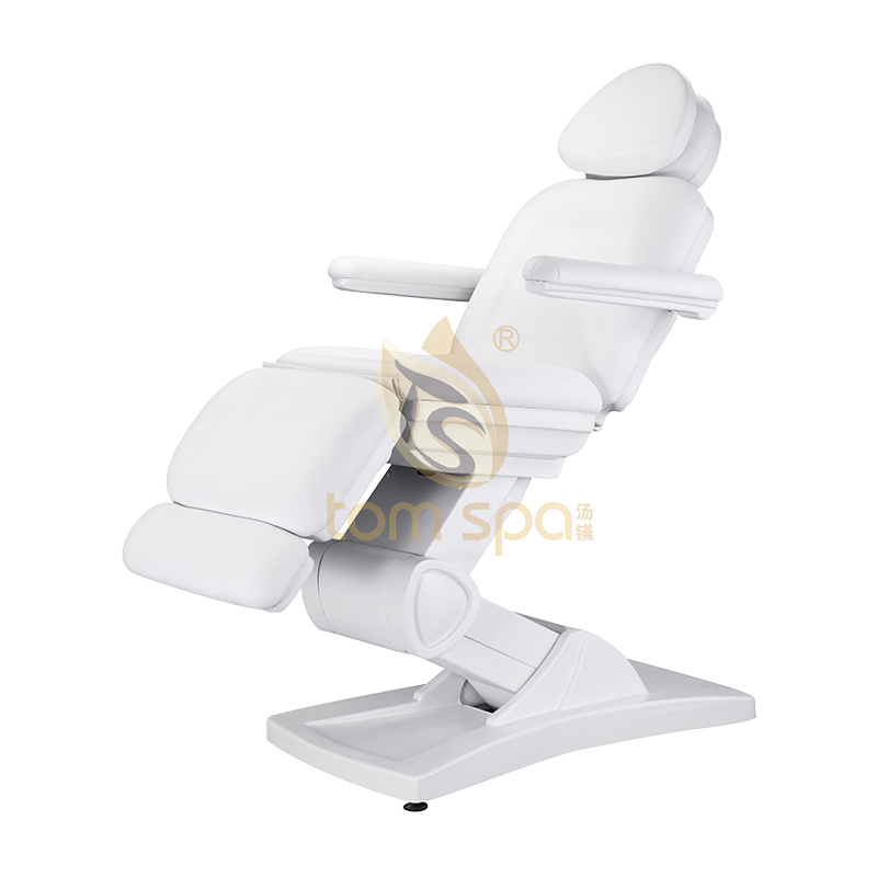 White adjustable electric beauty bed