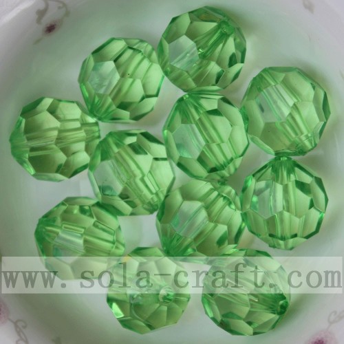 Transparent acrylic round 32 facets diamond beads spacer beads