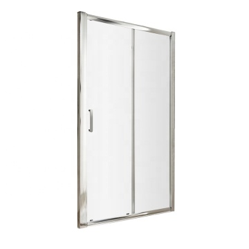8mm Transparent Tempered Glass Wall to Wall Single Opening Bathroom Door (PTB 99 x 185cm/38.98 x 72.83In)