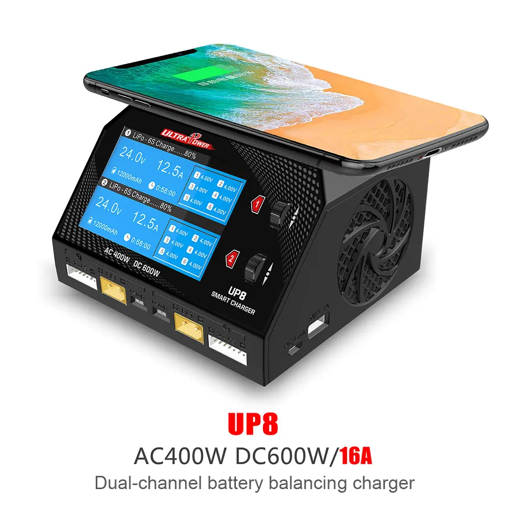 UltraPower UP8 Charter Charger Dual Channel للطائرة بدون طيار