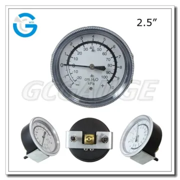 High quality black steel brass internal capsule pressure gauge with bottom chromed connection