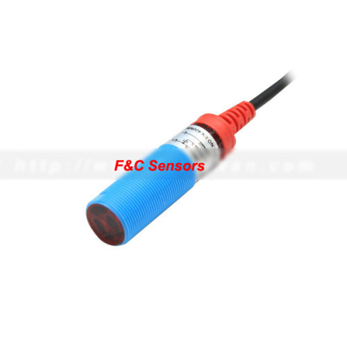 F&c Dr18s10 Diffuse Type Photo Sensor, 10cm Sensing Range, With