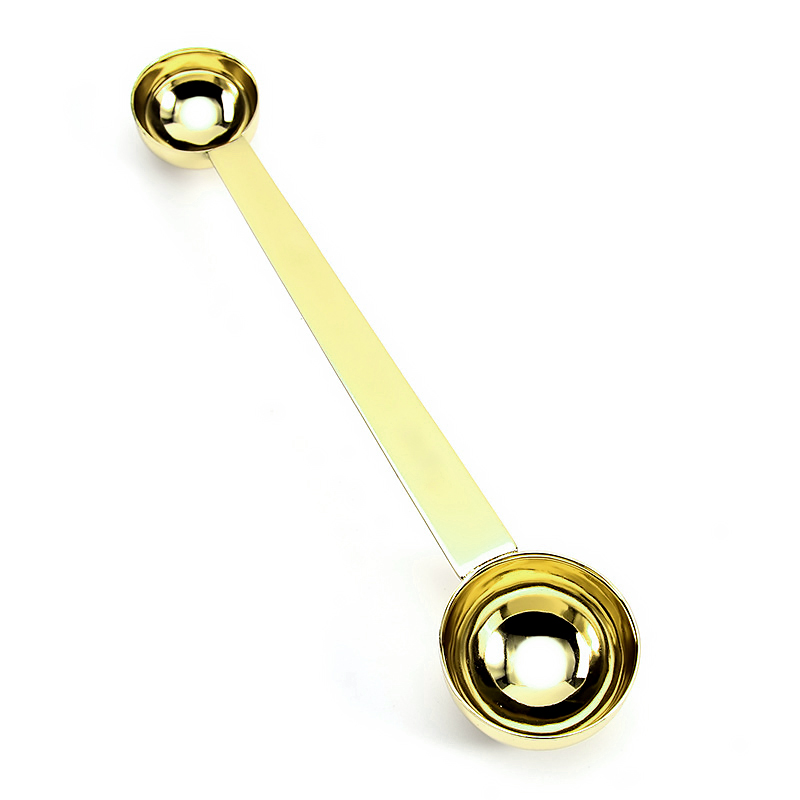 Gold-plated Stainless Steel Double Heads Coffee Tablespoon