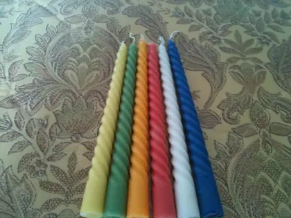 Cheap Blue Box 8" Novelty Sprial Candle