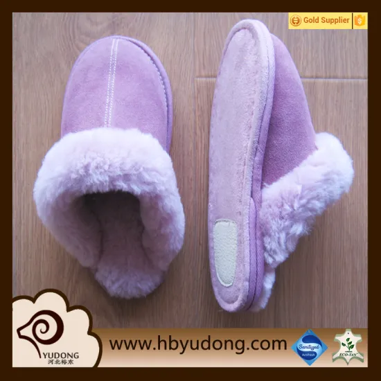sheepskin women slippers winter indoor slipper