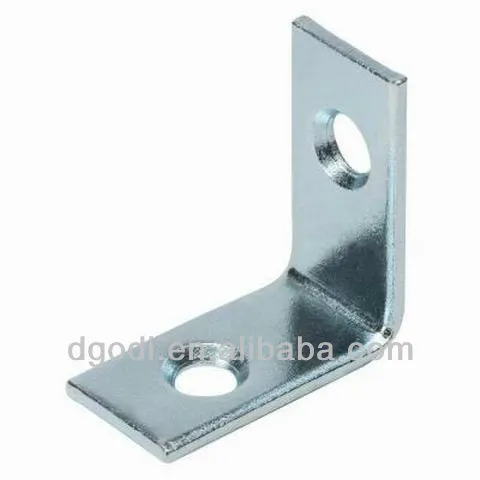 small zinc plated right angle iron bracket