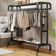 Clothing Store Shelves Iron Indoor Steel Garment Clothes Storage Hangers Factory