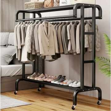 Clothing Store Shelves Iron Indoor Steel Garment Clothes Storage Hangers Factory