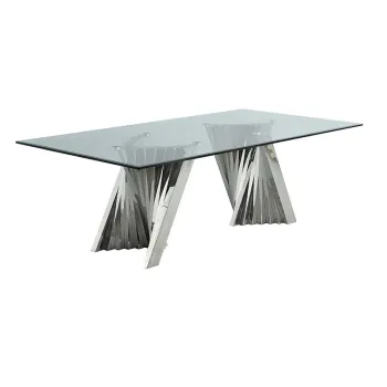 Wholesale Luxury Heavy Base Stainless Steel Rectangle Wedding Tables
