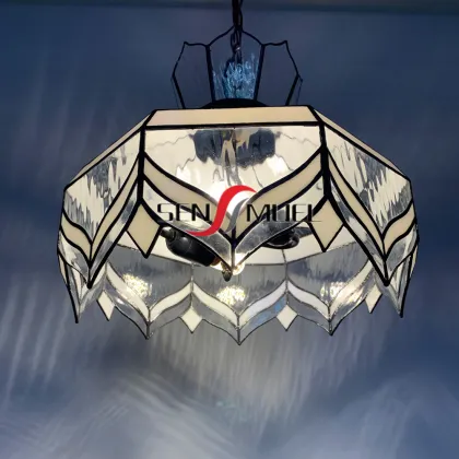 Chinese Factory Wholesale: Custom Stained Glass Tiffany Style Simple Southeast Asian Style Chandelier Pendant Lamp