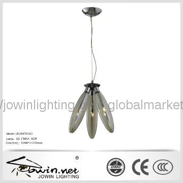 House Pendant Light &Smoky Grey Glass Pendants Charms