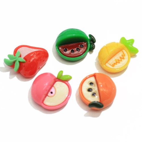 Vari tipi di frutta a forma di schiena piatta cabochon in resina kawaii ornamenti fatti a mano fai da te decorazione con ciondoli di melma