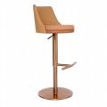 Adjustable height barstool Modern bar Chair Stainless steel GUN Metal Barstool