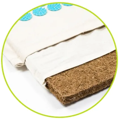 coconut fill linen fabric health therapy acupressure mat
