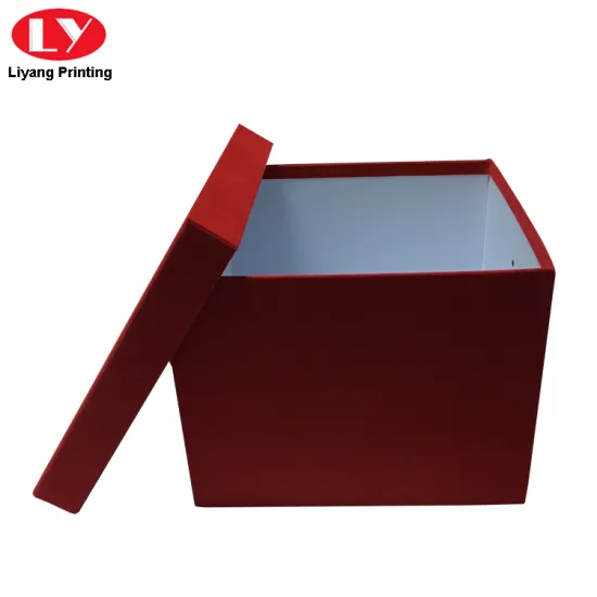 Custom Logo Large Red Velvet Flower Gift Box