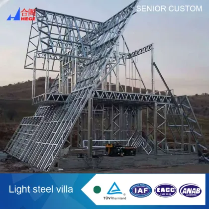 A shape house Villa Light steel villa quick installation LGS Villa