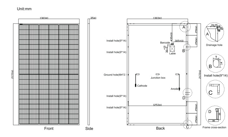ODA-MH High-Efficiency Single-Crystal HalfChip Solar Modules