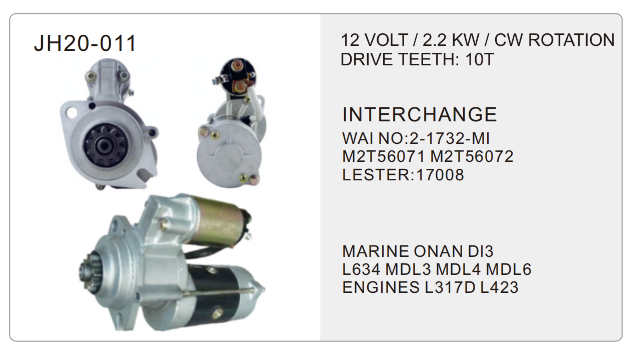 Mitsubishi truck starter-JH20-011-X
