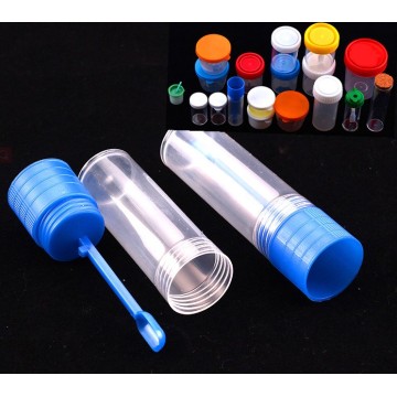 Huali disposable plastic Feces cup sealed sputum cup