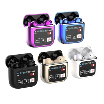 Earphone 2024 SE60 TWS dengan layar sentuh LCD, Noise Canceling ANC+ENC, dan Desain Olahraga