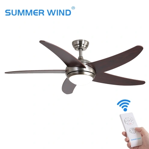 52 inch silver color intelligent WIFI ceiling fan