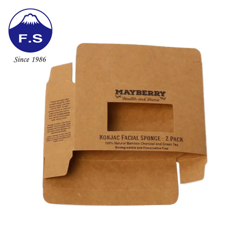 Recyclable Printing Paper Box Wholesale Customized Kraft Paper Window Foldable Box Factory